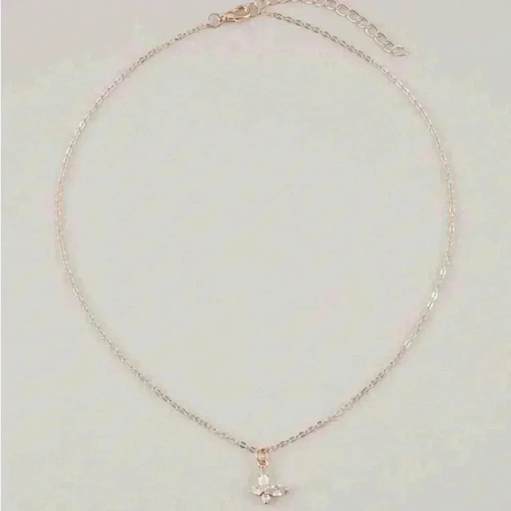 ⚠️Clearance Rhinestone Butterfly Pendant Necklace Rose Gold